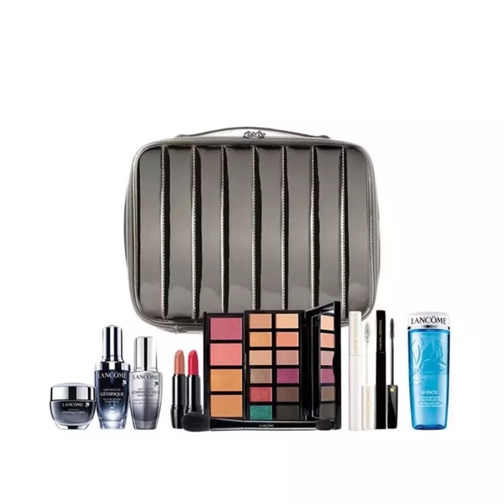 Best Deal! Lancome 10 Full Size Makeup Skincare Set W bag! New $800+ value!